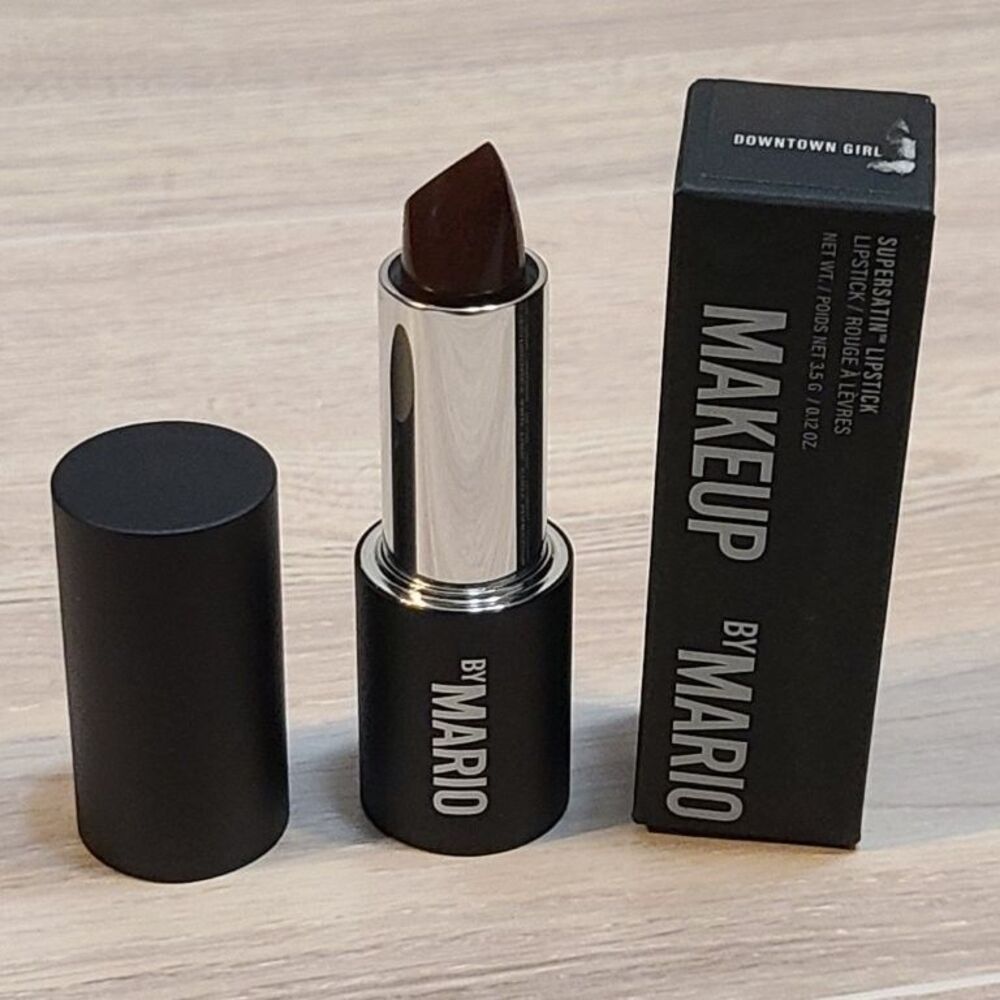 Makeup by Mario SuperSatin Lipstick Downtown Girl Intense Plum Brown Satin New